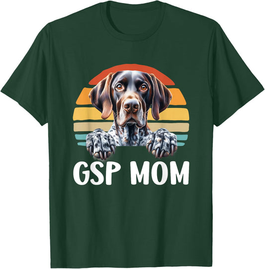 GSP Mom German Shorthaired Pointer Hunting Dog T-Shirt - T-Shirt | Forest