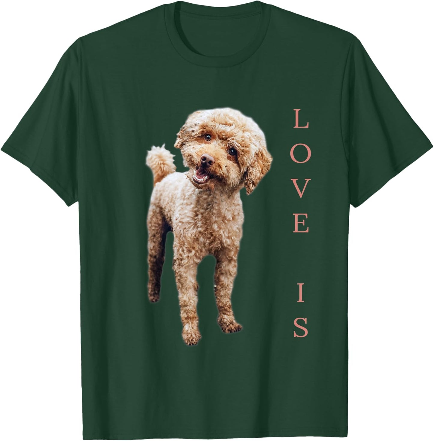 Poodle Shirt Women Men Kids Dog Mom Dad Love Is Pet Gift T-Shirt - T-Shirt | Forest