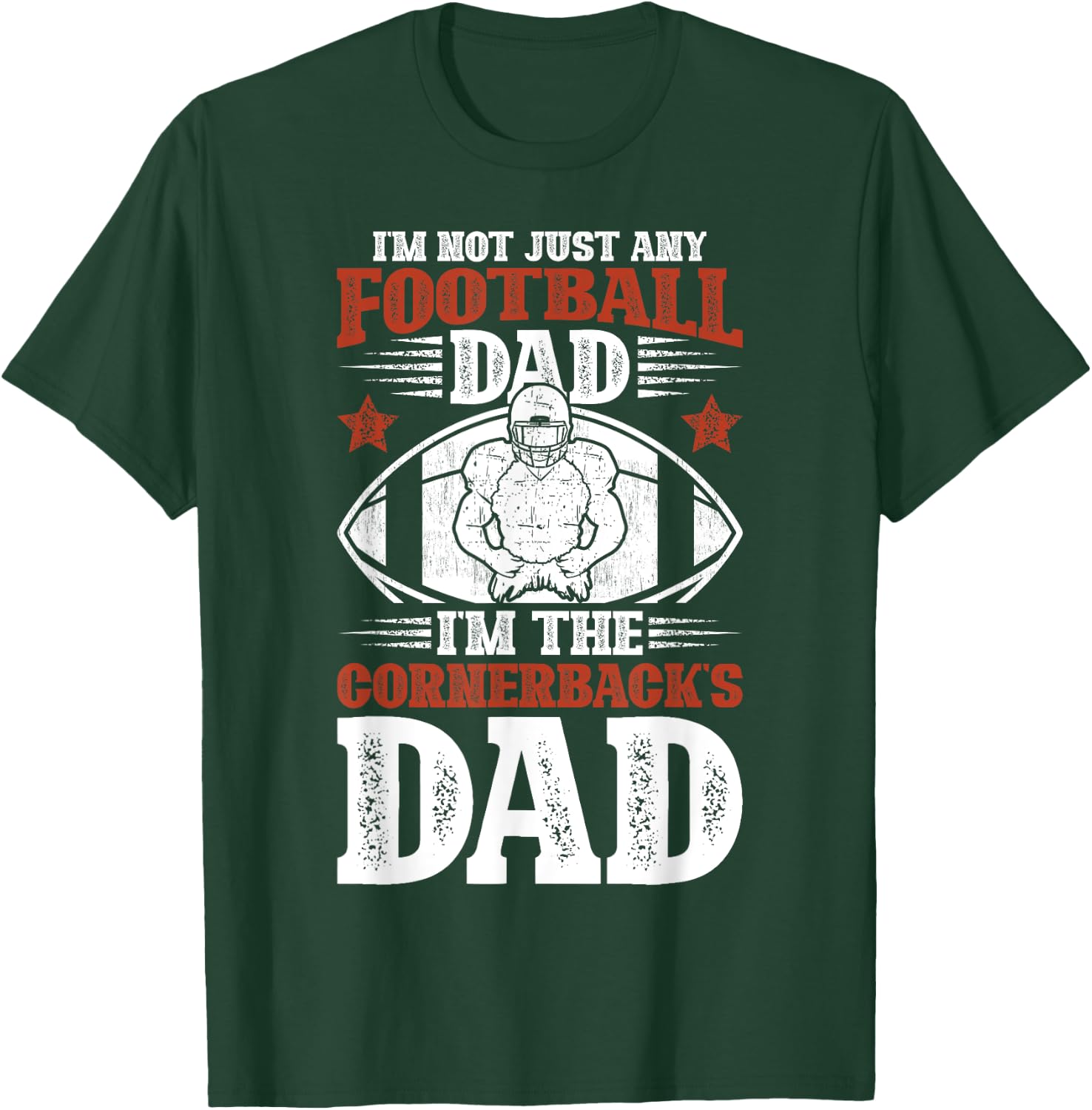 I'm The Cornerback Dad Of A Football Cornerback Father T-Shirt - T-Shirt | Forest