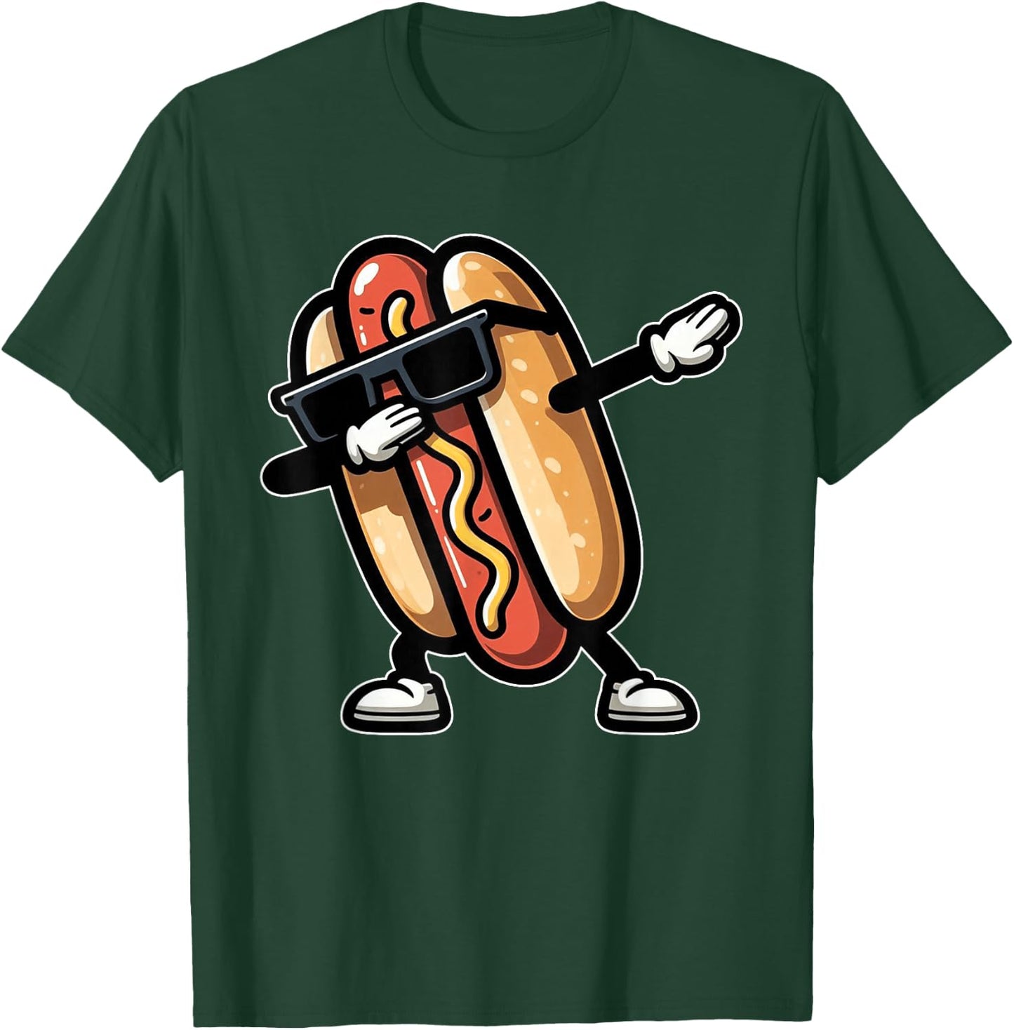 Cool Hot Dog Dabbing Funny Fast Food Hotdog Lovers Toddler T-Shirt - T-Shirt | Forest