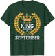 A King Was Born In September Bday Shirts Gold Crown T-Shirt - T-Shirt | Forest