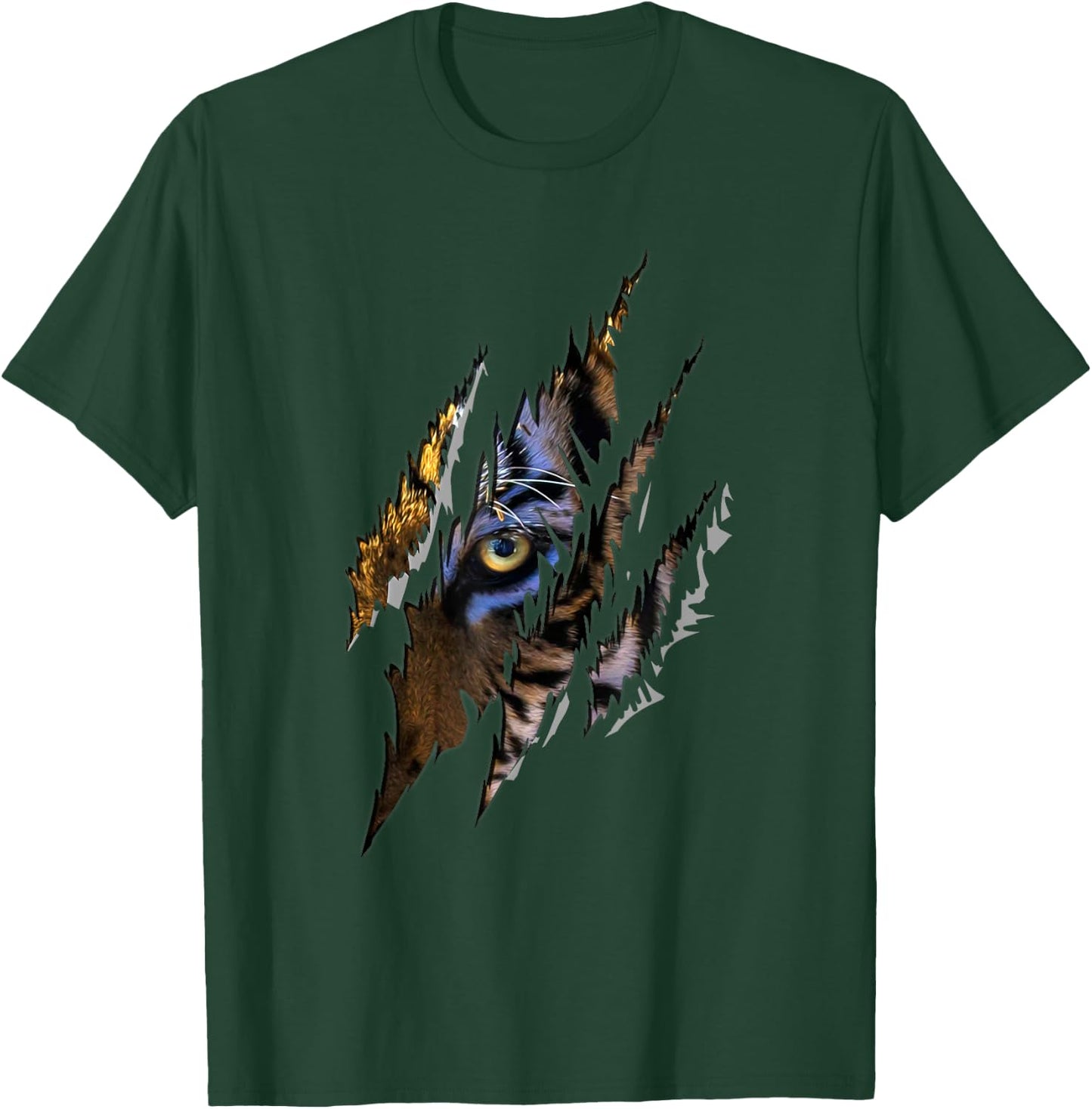 Tiger Eye Claw Funny Genus Panther Felidae Cat Lover Novelty Women Kids T-Shirt - T-Shirt | Forest