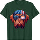 Patriotic Dogue de Bordeaux Dog US Flag Independence Day T-Shirt - T-Shirt | Forest
