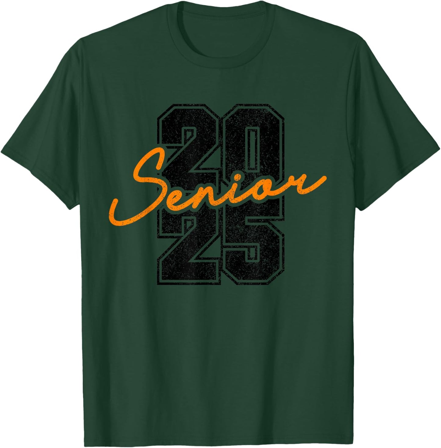 Class of 2025 Senior High School College Grad Retro Orange T-Shirt - T-Shirt | Forest