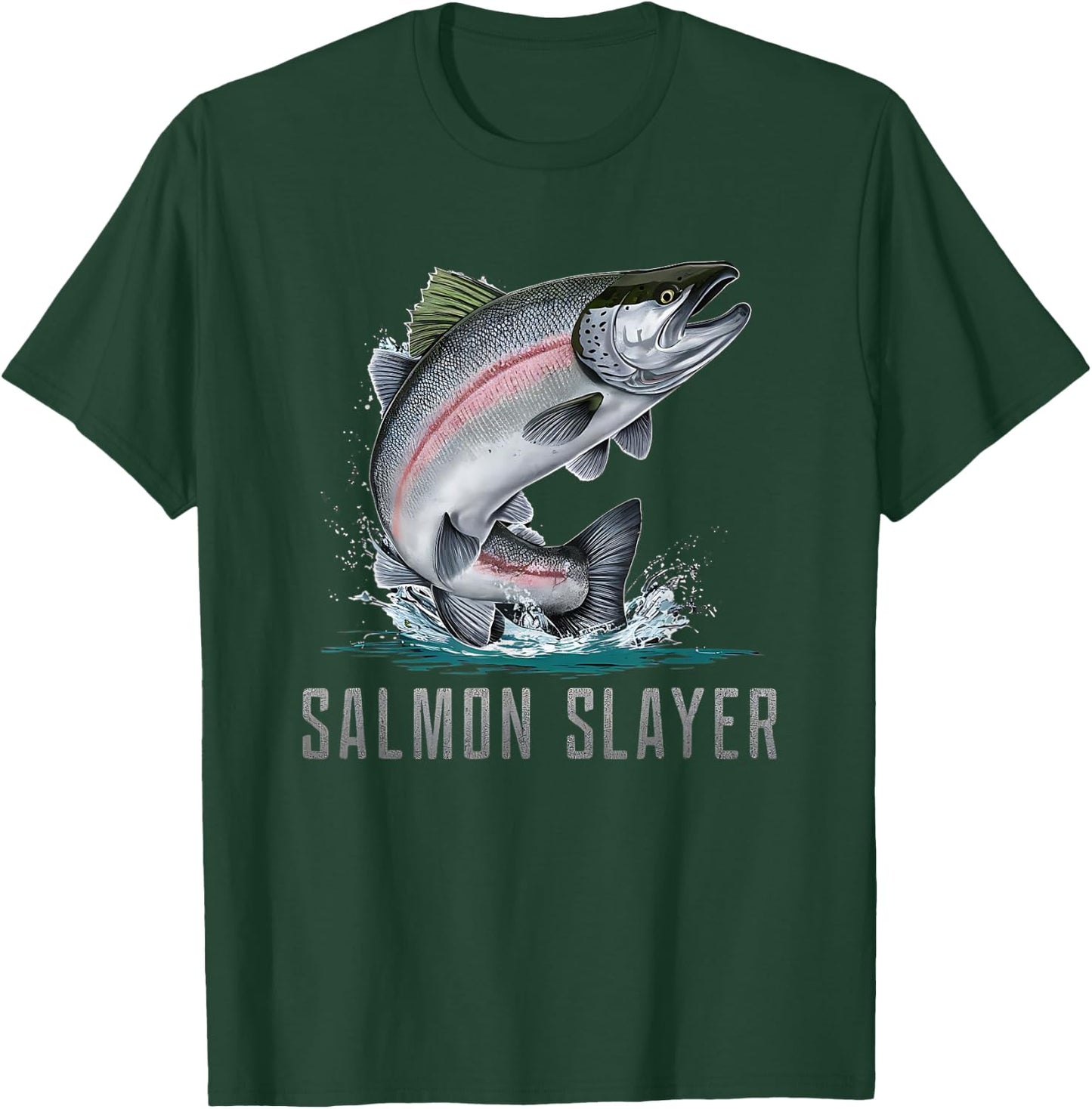 Salmon Slayer Fishing T-Shirt - T-Shirt | Forest