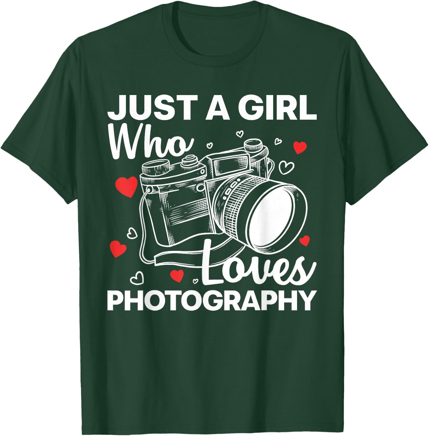 Photography Art Girl Photographer Camera Lovers T-Shirt - T-Shirt | Forest