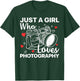 Photography Art Girl Photographer Camera Lovers T-Shirt - T-Shirt | Forest