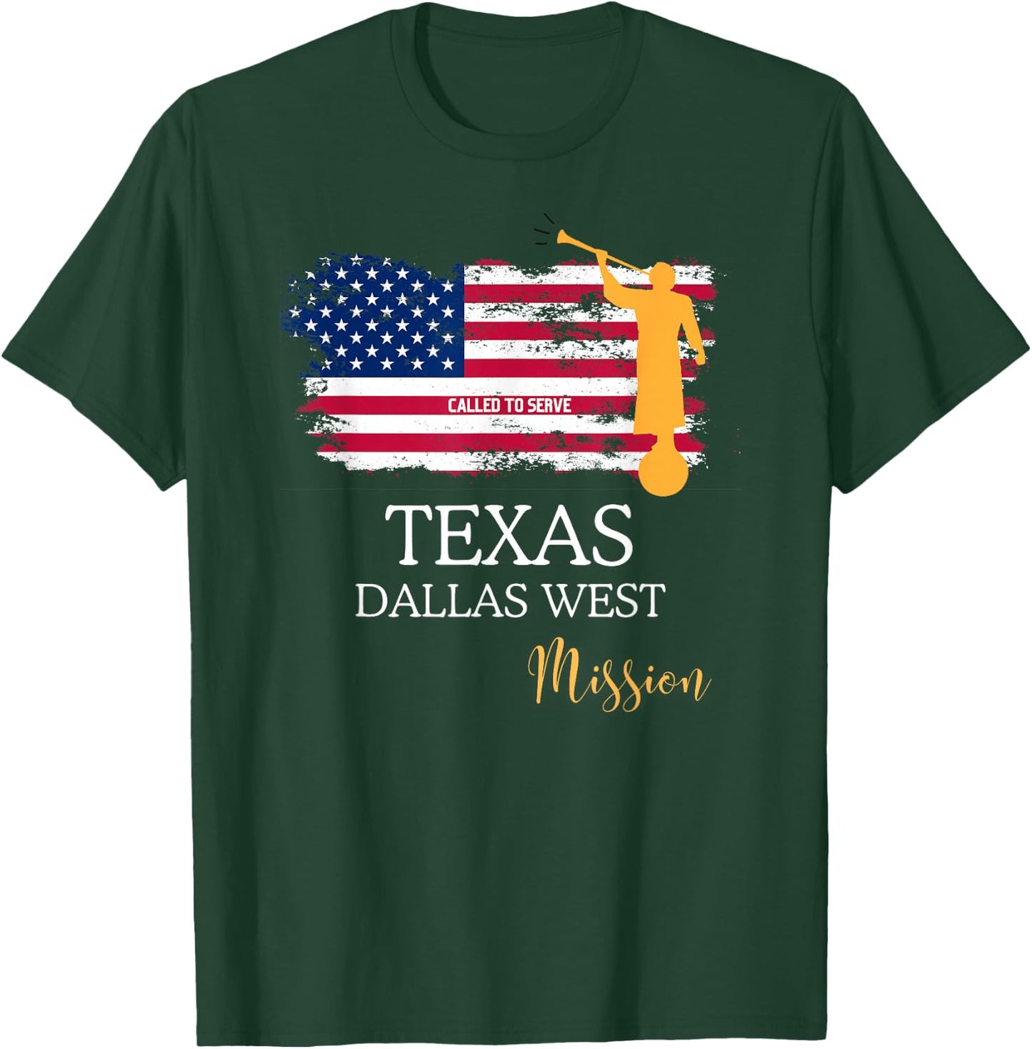 Texas Dallas West Mormon LDS Mission Missionary Missionary T-Shirt - T-Shirt | Forest