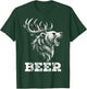 Mix of Bear and Deer Beer Wildness Camping T-Shirt - T-Shirt | Forest