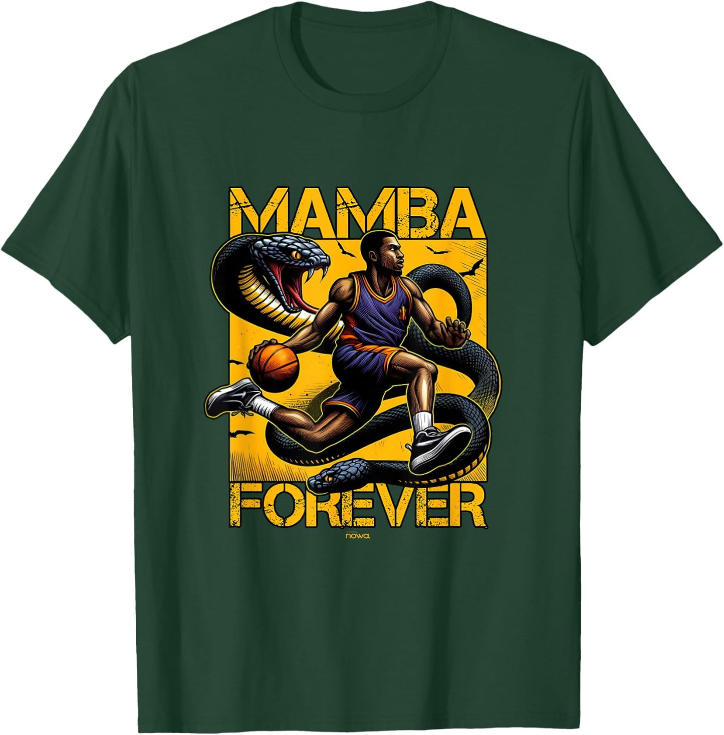 Driven by Mentality Basketball Player ON Yellow Ground T-Shirt - T-Shirt | Forest