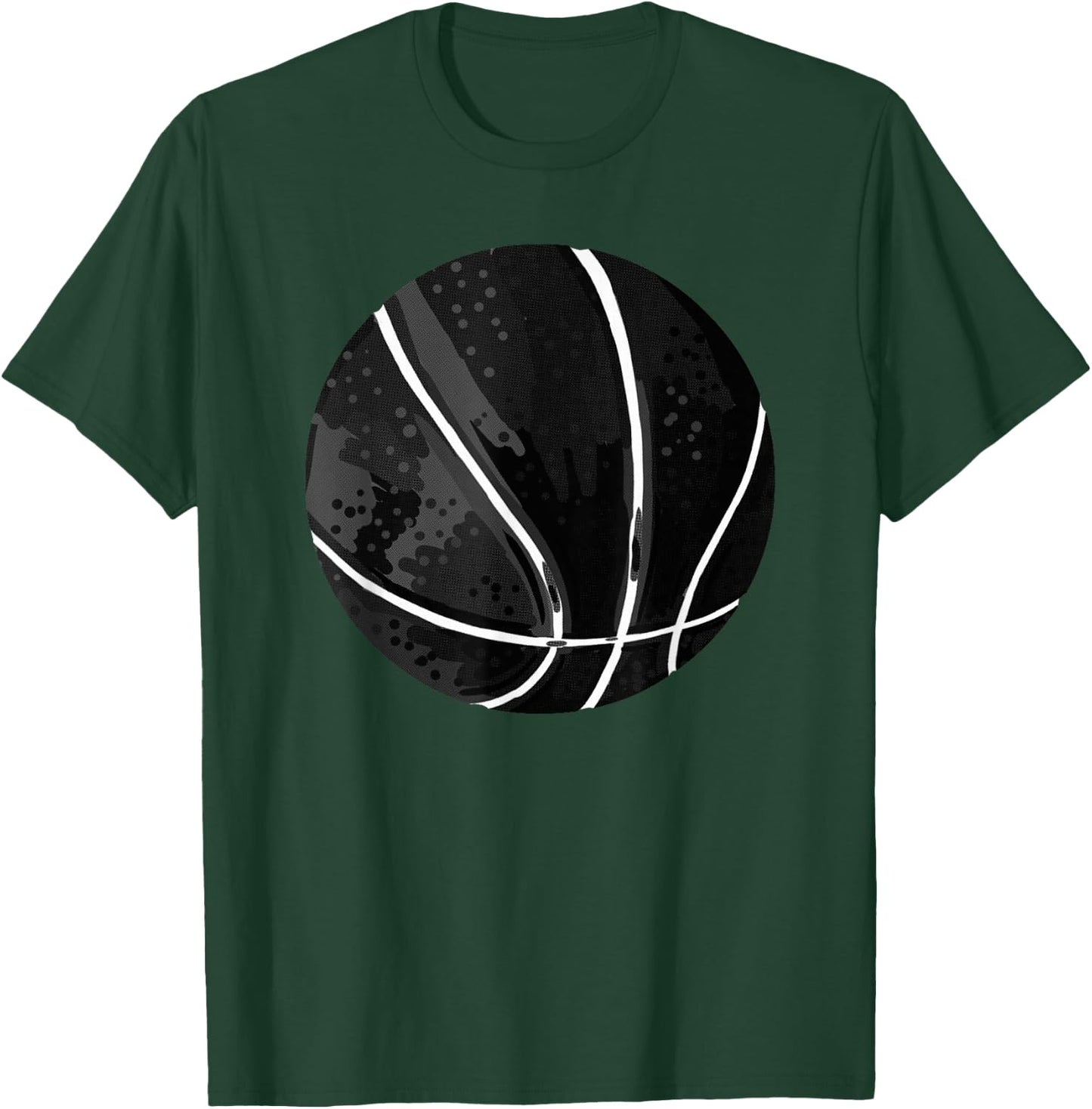 Black Basketball Cool Hobby Sports Ball Player Coach Gift T-Shirt - T-Shirt | Forest