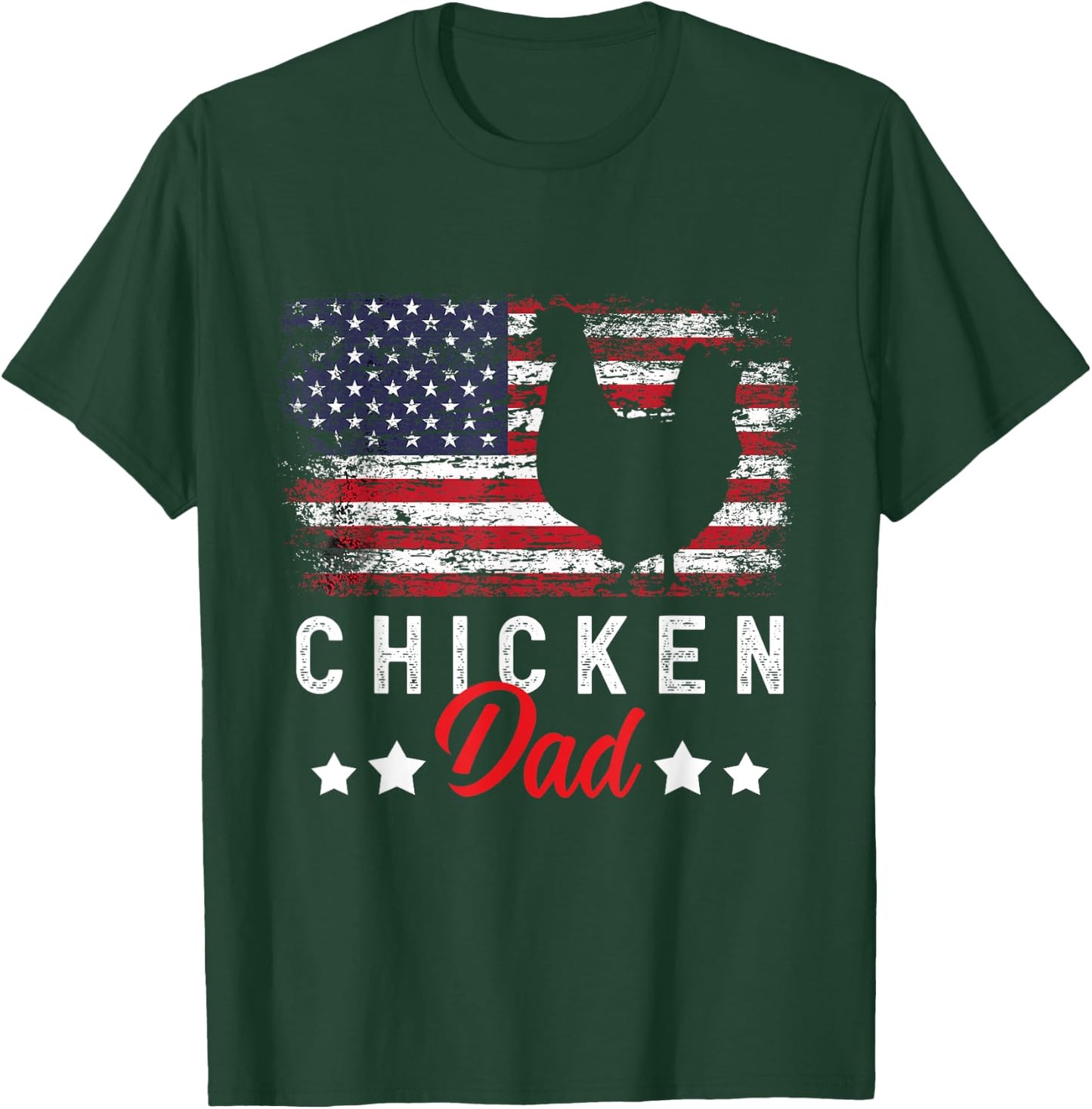 Funny Farmer Father Gift | Chicken Dad T-Shirt - T-Shirt | Forest