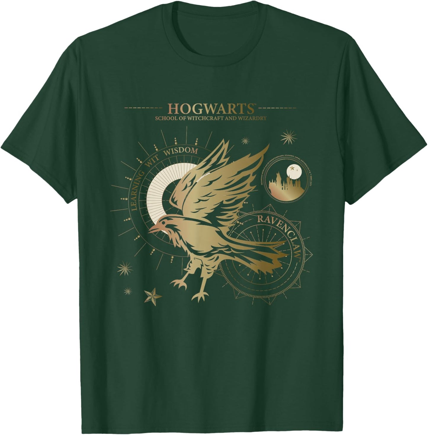 Popfunk Harry Potter Learning, Wit, Wisdom, Ravenclaw -Adults, Kids Blue Short Sleeve T-Shirt - T-Shirt | Forest