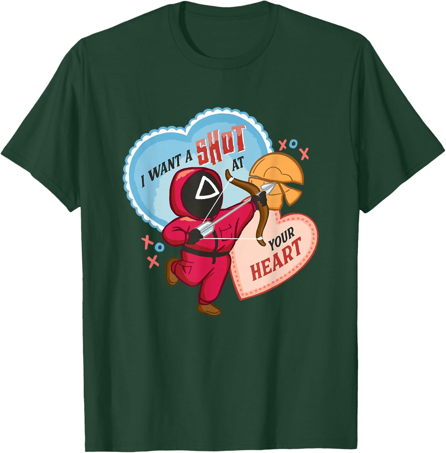 Squid Game Valentine's Day I Want a Shot At Your Heart Logo T-Shirt - T-Shirt | Forest