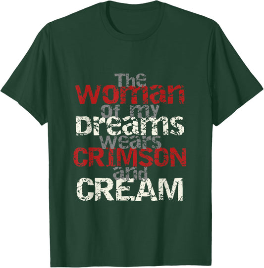 Woman My Dreams Wears Crimson & Cream | Black Sorority T-Shirt - T-Shirt | Forest