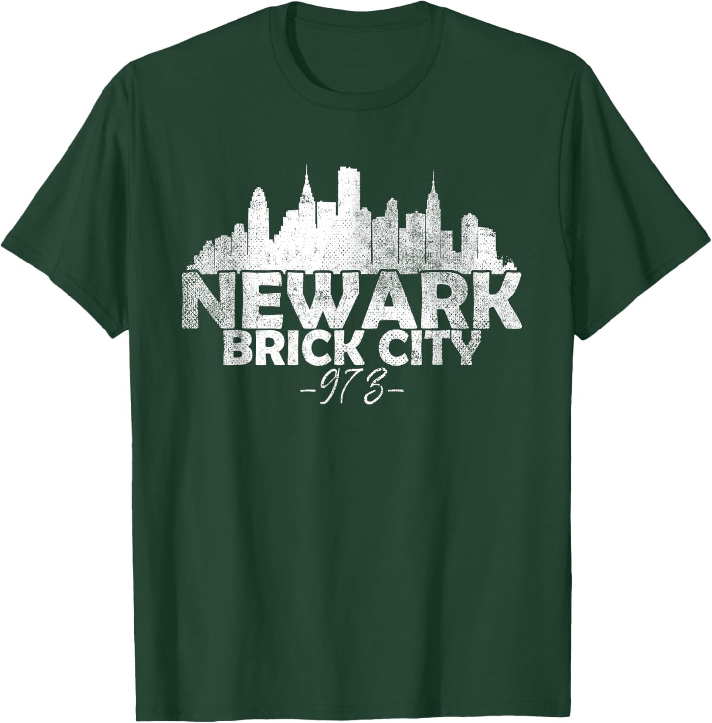 Newark New Jersey NJ | Brick City Skyline T-Shirt - T-Shirt | Forest