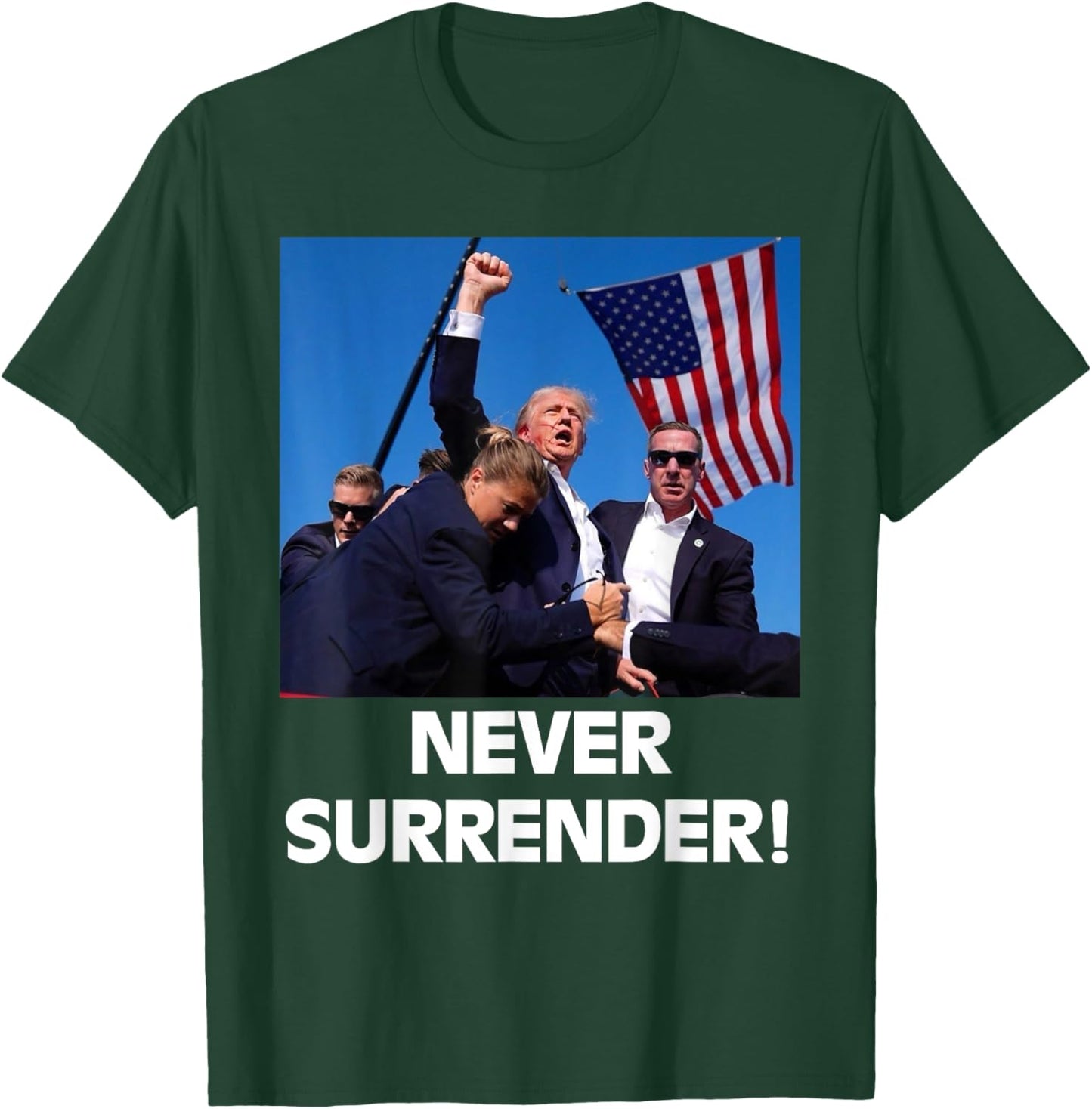 Pray for President Trump, Never Surrender ,God bless Trump T-Shirt - T-Shirt | Forest