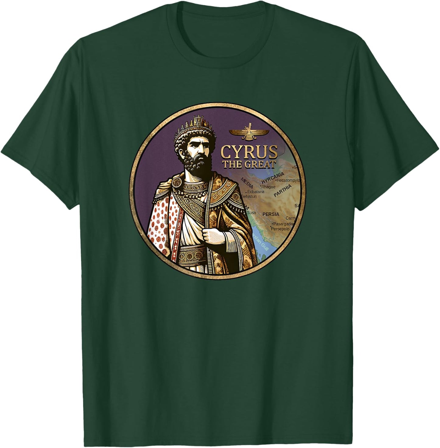 Cyrus the Great Achaemenid Empire Persian History T-Shirt - T-Shirt | Forest