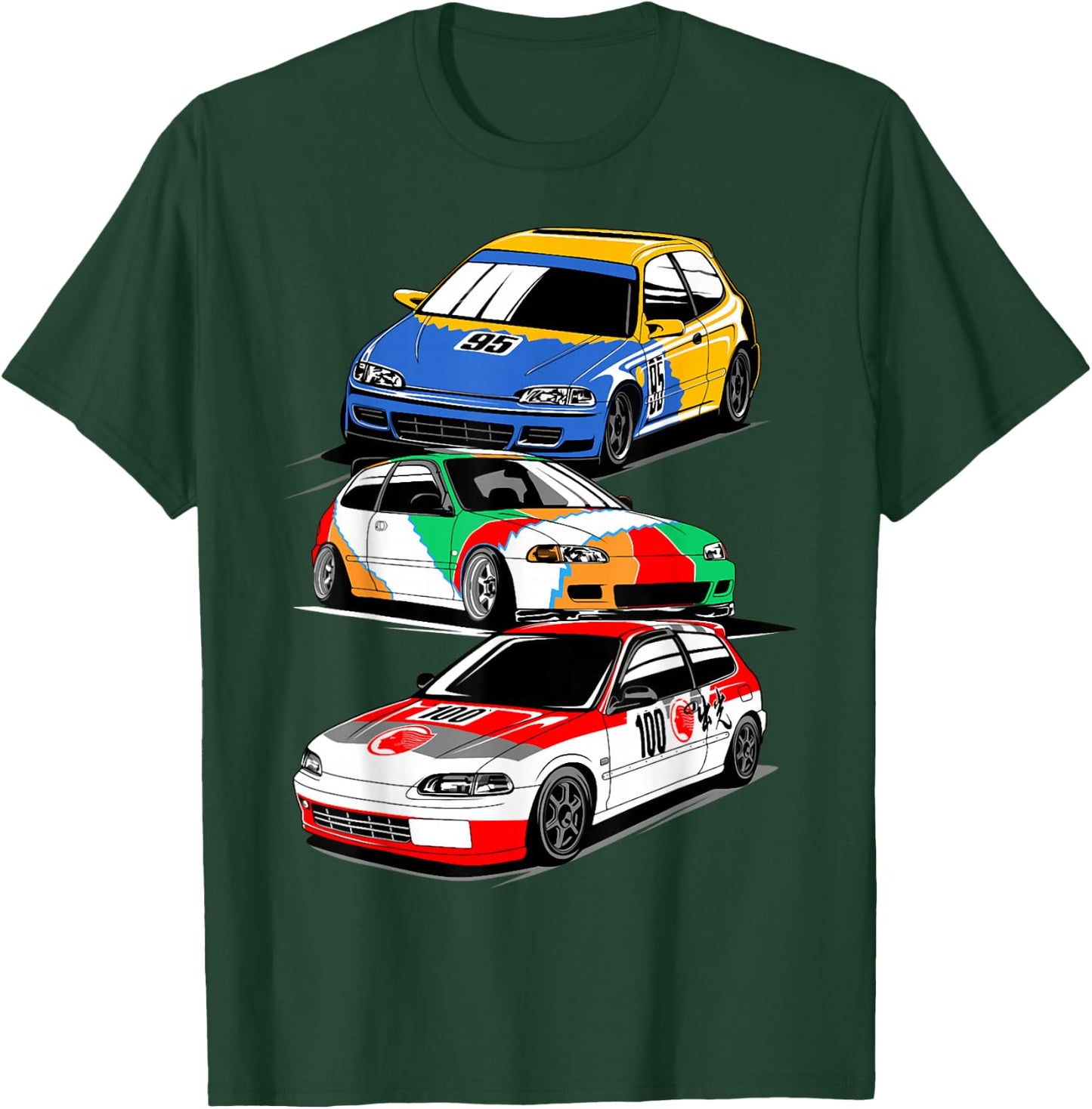 Civic eg 6 jdm legend Japanese racing car T-Shirt - T-Shirt | Forest