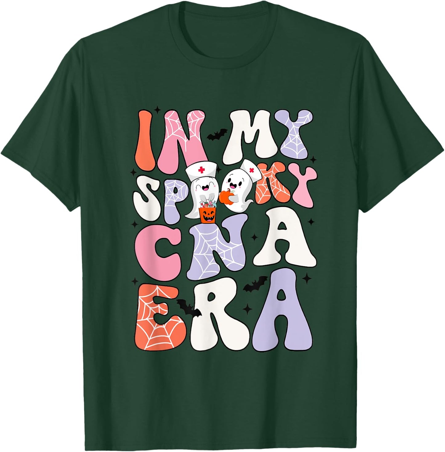 In My Spooky CNA Era Halloween Certified Nursing Assistants T-Shirt - T-Shirt | Forest