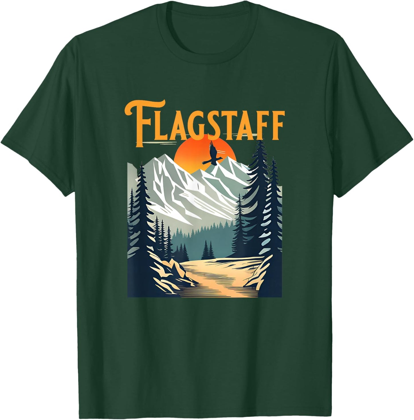 Vintage Flagstaff Souvenir Hiking T-Shirt - T-Shirt | Forest