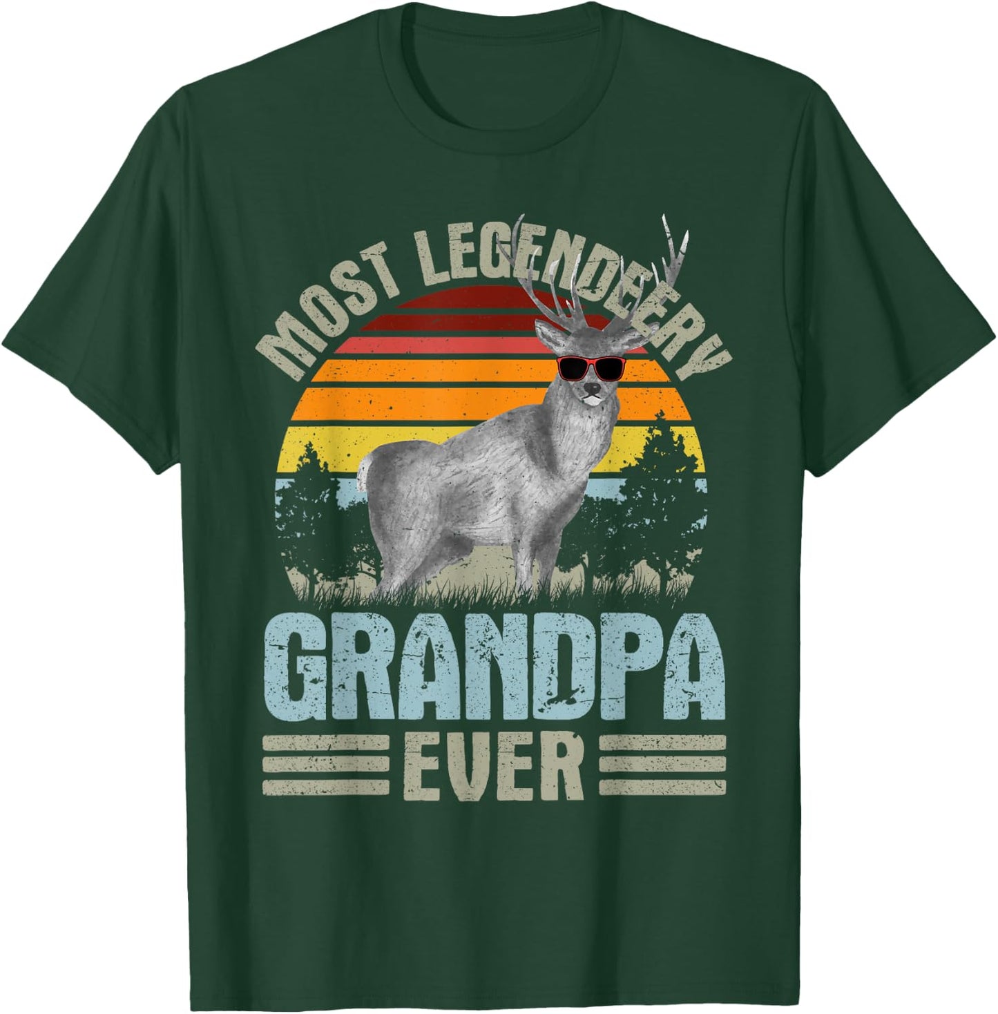 Most Legendeery Grandpa Ever Deer Hunting Hunter T-Shirt - T-Shirt | Forest