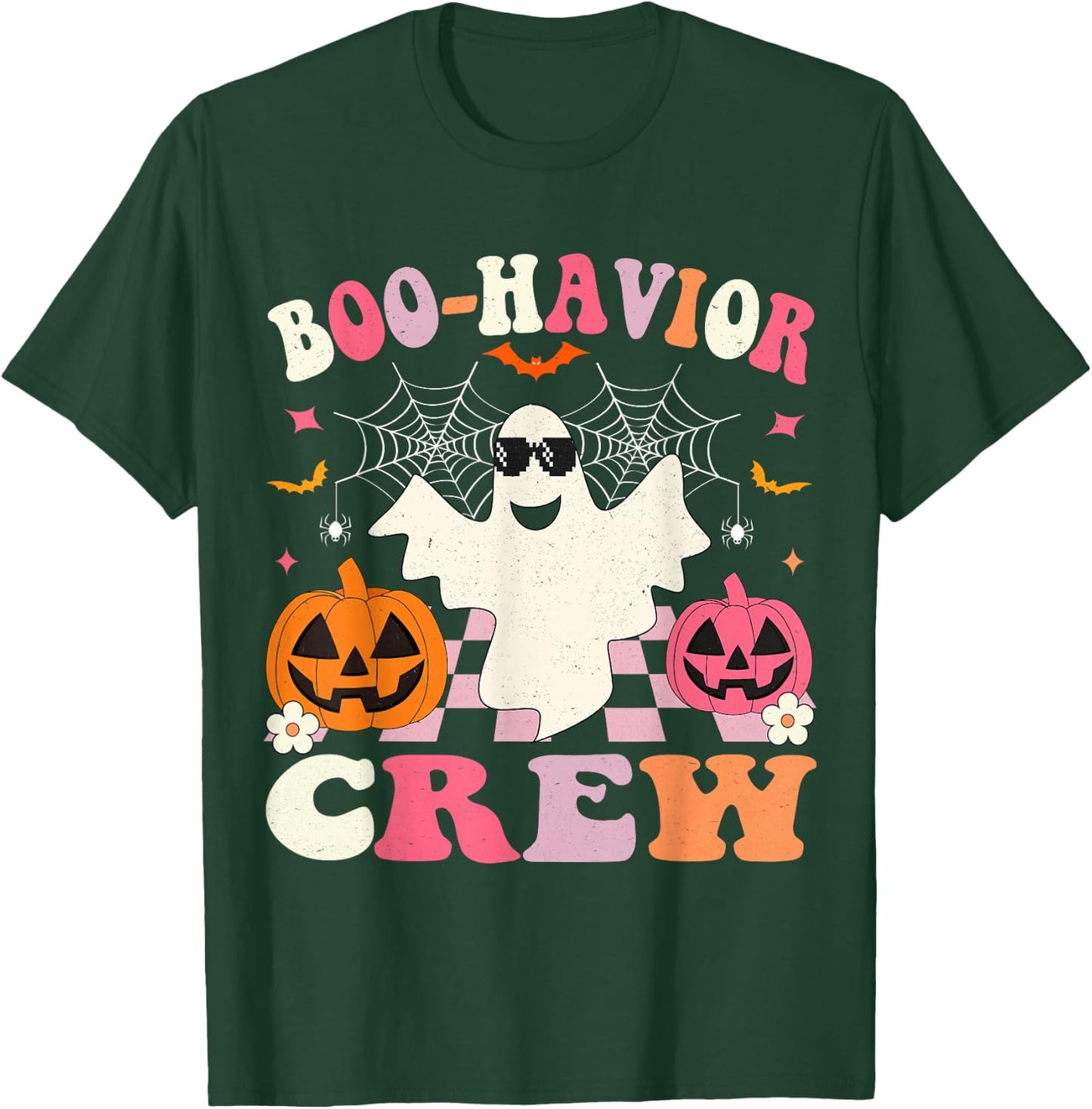Behavior Analyst Halloween ABA Cute Ghost Boo-havior Crew T-Shirt - T-Shirt | Forest