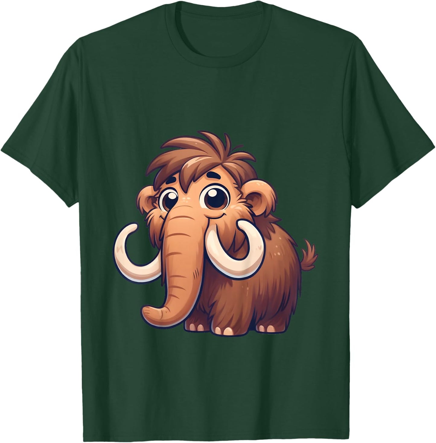 Toddlers Woolly Mammoth Cute Mammoth Cartoon Boys and Girls T-Shirt - T-Shirt | Forest