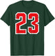 Number #23 White/Red Vintage Plain Number T-Shirt - T-Shirt | Forest