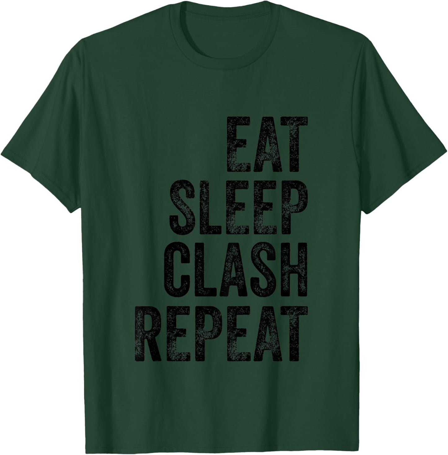 Kids Eat Sleep Clash Repeat Kids Present Child Gamer Boys Girls T-Shirt - T-Shirt | Forest