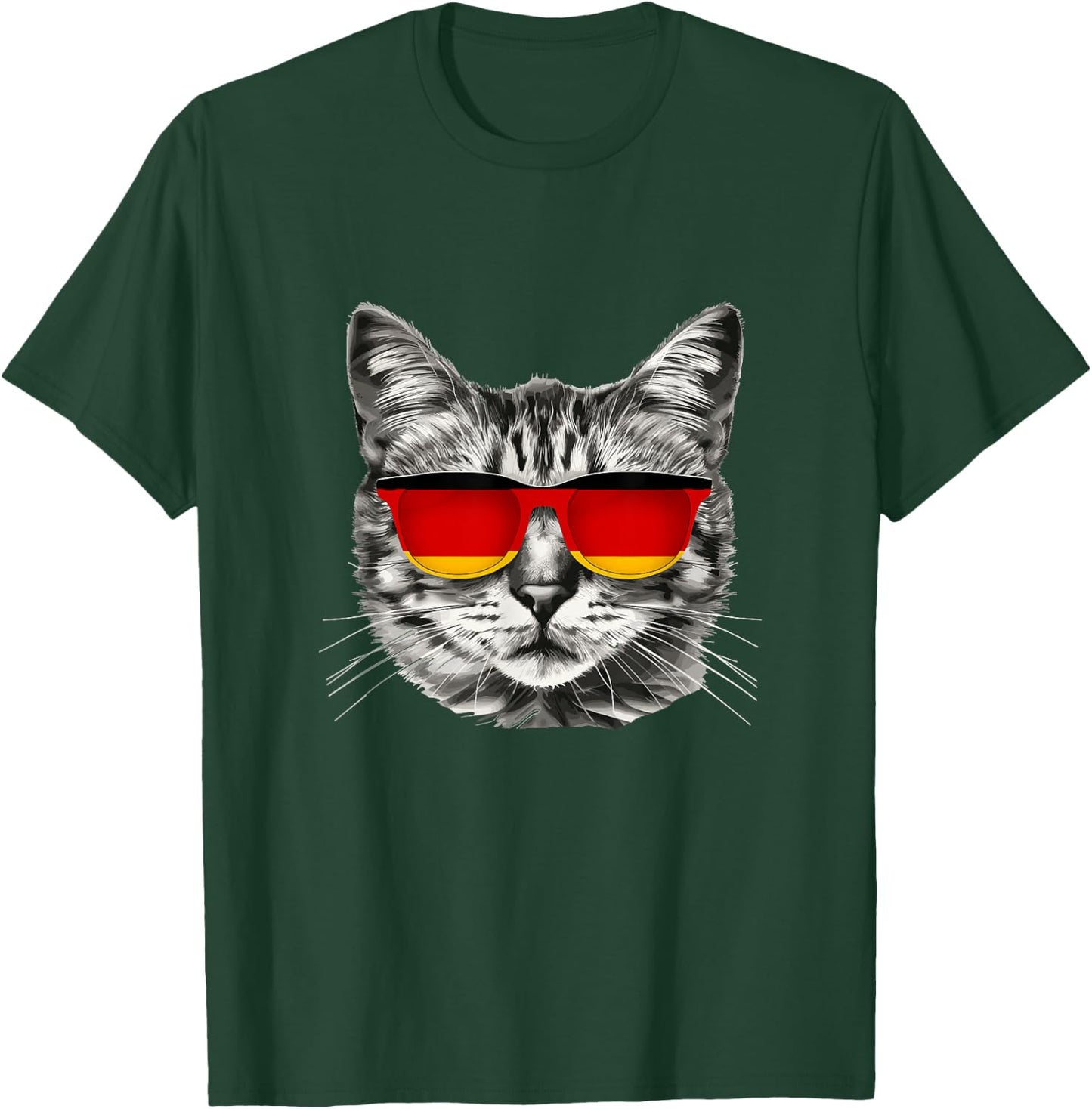 German Flag Cat Owner Souvenirs Products Kitten Germany T-Shirt - T-Shirt | Forest