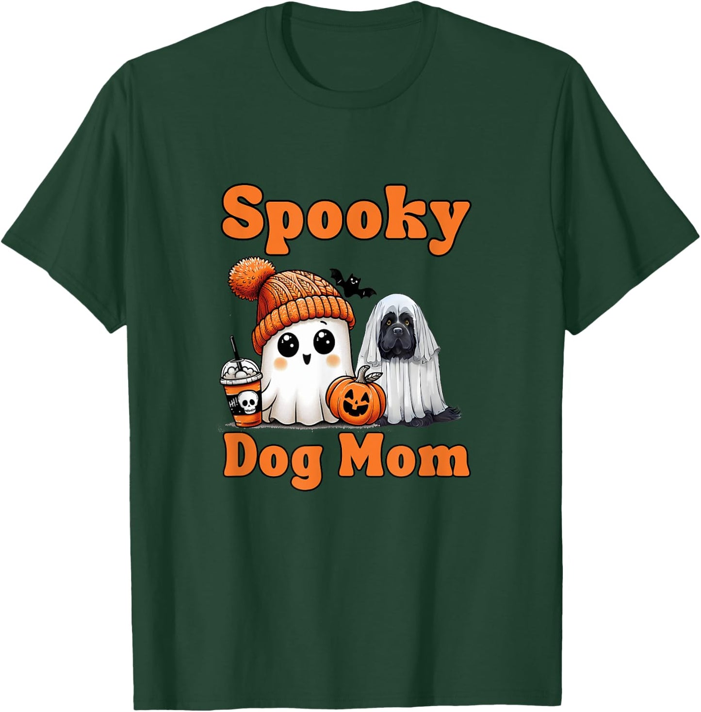 Retro Cute Spooky Dog Mom T-Shirt - T-Shirt | Forest