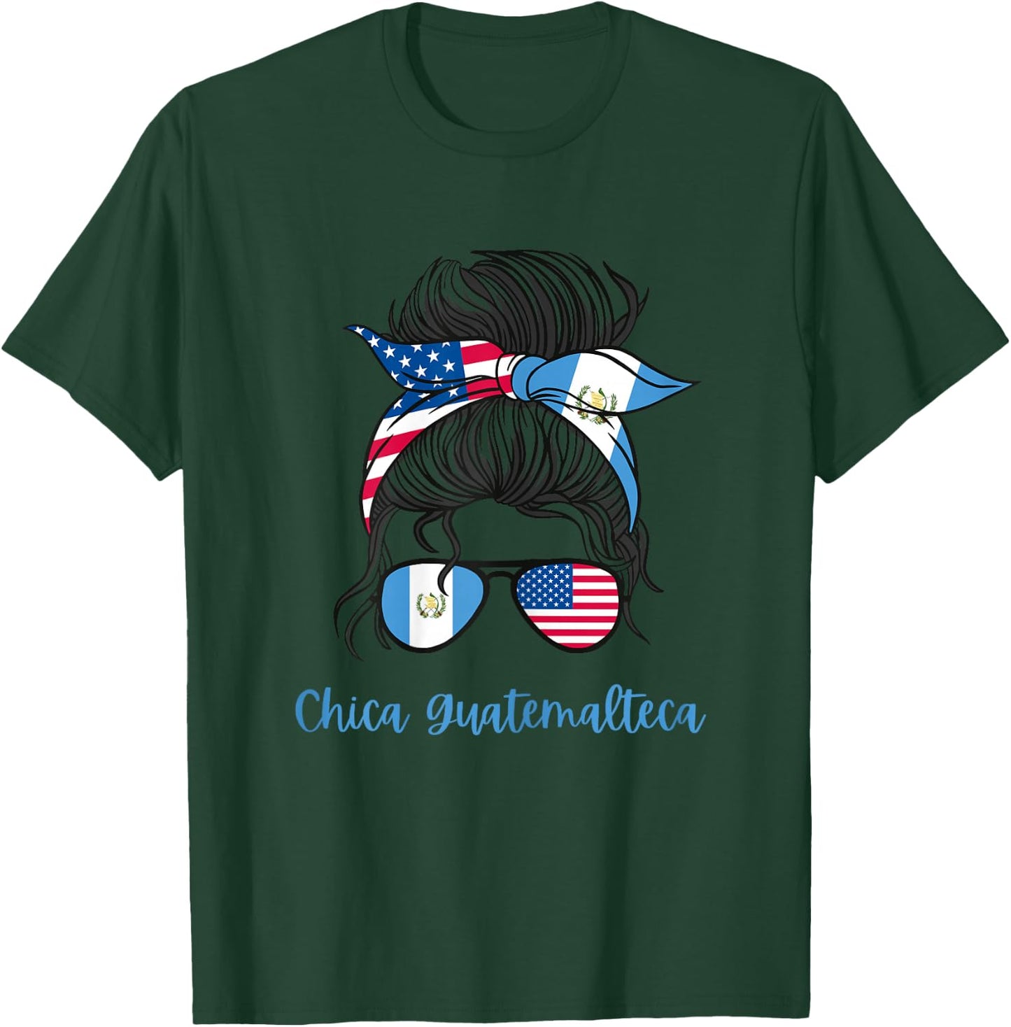 Guatemala Girls USA American guatemalan Girl T-Shirt - T-Shirt | Forest