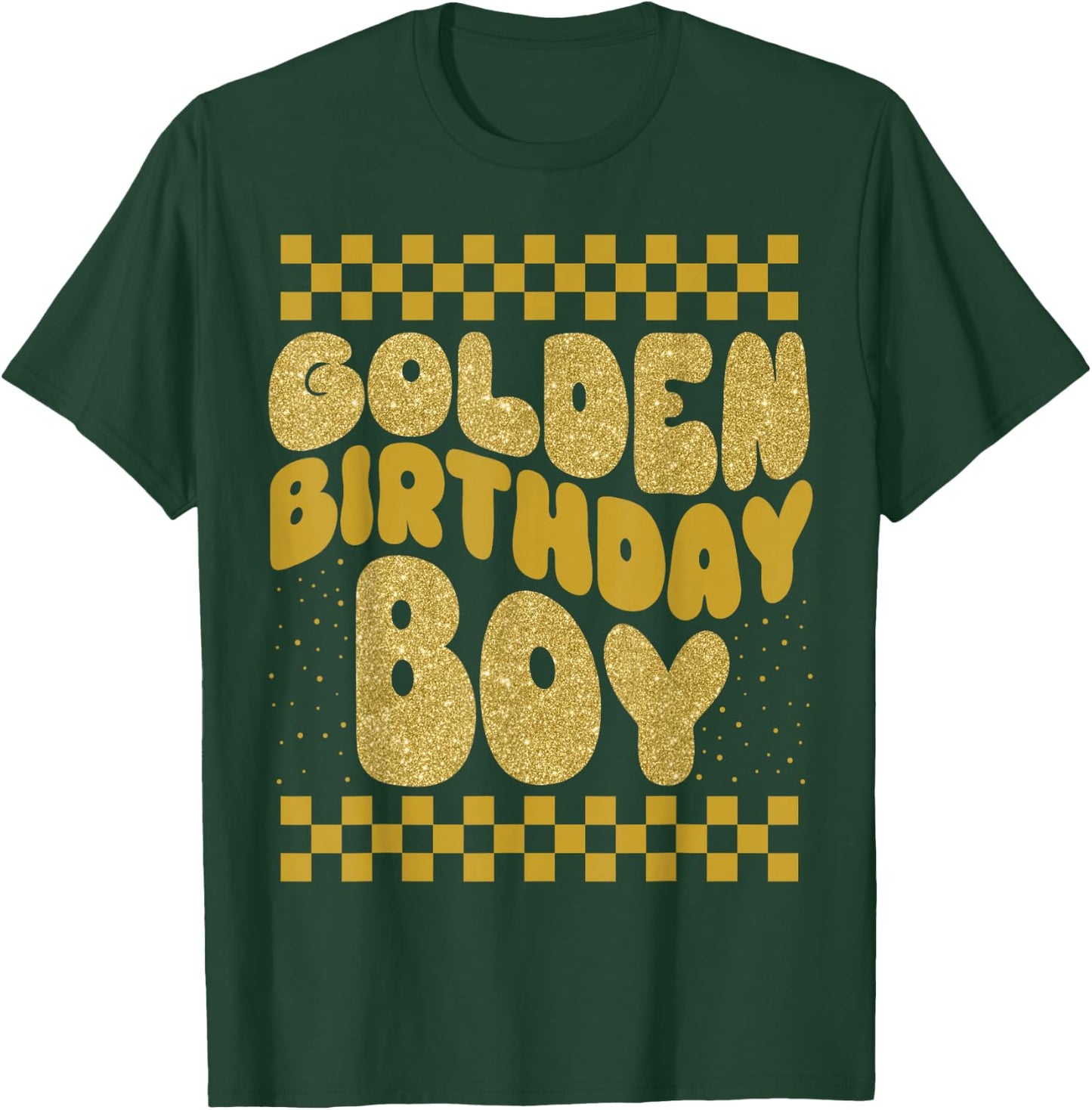 Golden Birthday Boys Bday Toddlers Birthday Party Decoration T-Shirt - T-Shirt | Forest