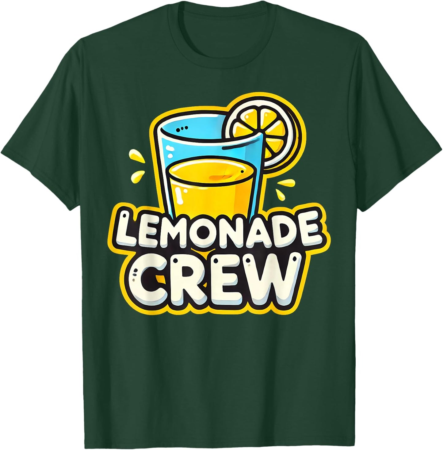 Lemonade Crew Cute Summer Lemon Stand Kids Girls Boys T-Shirt - T-Shirt | Forest