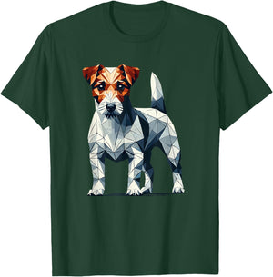 Geometric Art Jack Russell Terrier Jack Russells T-Shirt - T-Shirt | Forest