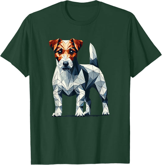 Geometric Art Jack Russell Terrier Jack Russells T-Shirt - T-Shirt | Forest
