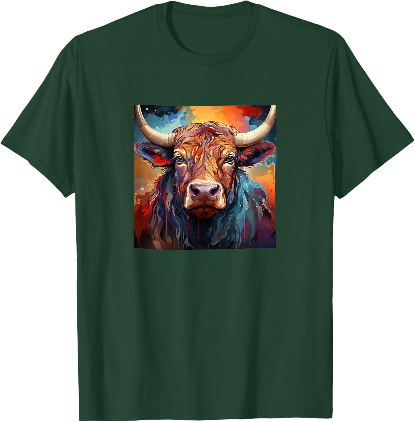 Ox Colorful Graphic T-Shirt - T-Shirt | Forest