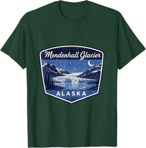 Mendenhall Glacier Alaska Mountain Nature Outdoor Adventure T-Shirt - T-Shirt | Forest