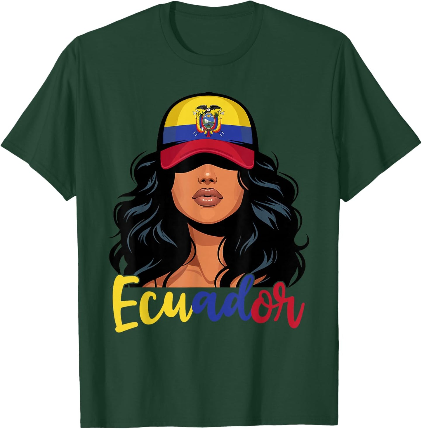 Ecuadorian Girl Ecuador Flag Proud Ecuatoriana Women T-Shirt - T-Shirt | Forest
