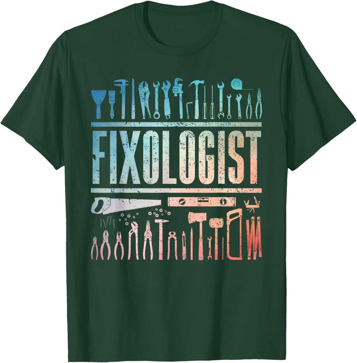 Funny Handyman Art Dad Fixologist Tool DIY Handyman T-Shirt - T-Shirt | Forest