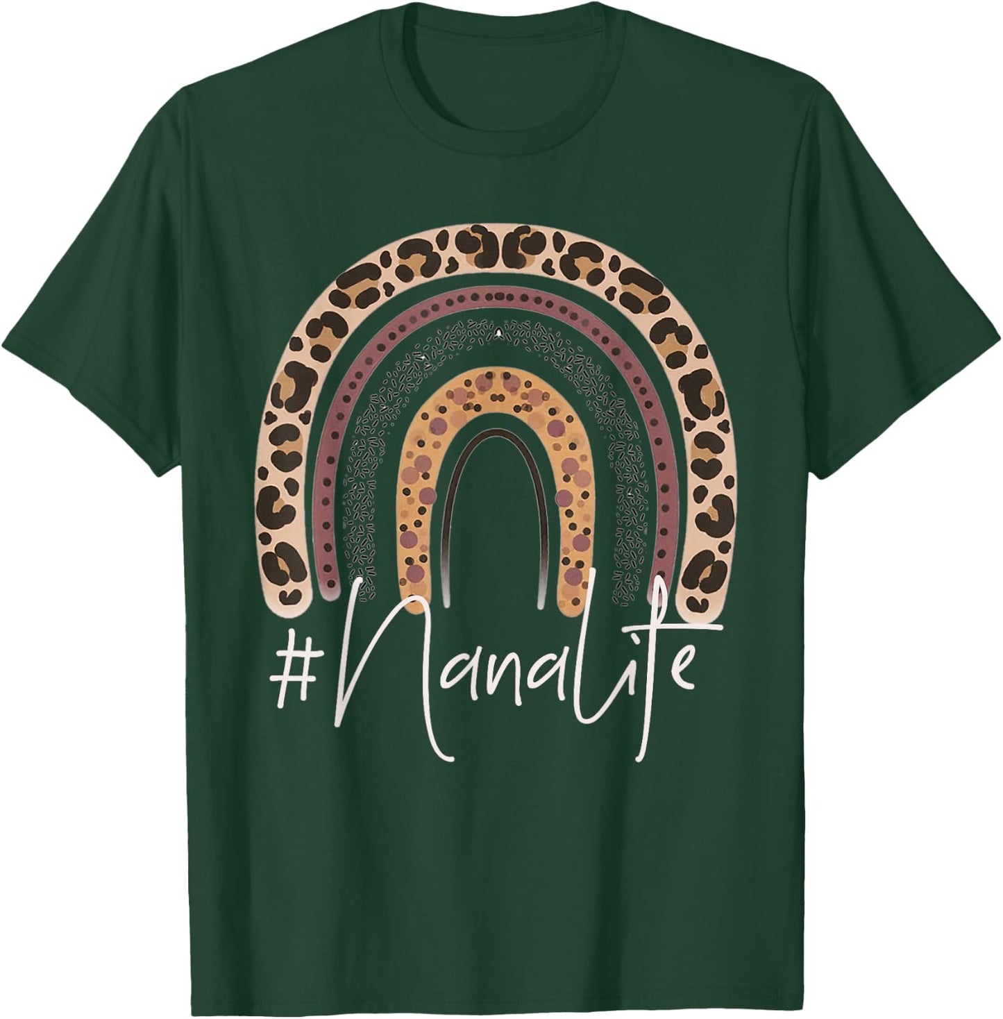 Nana Life Grandma Cheetah Leopard Women Christmas Fall T-Shirt - T-Shirt | Forest