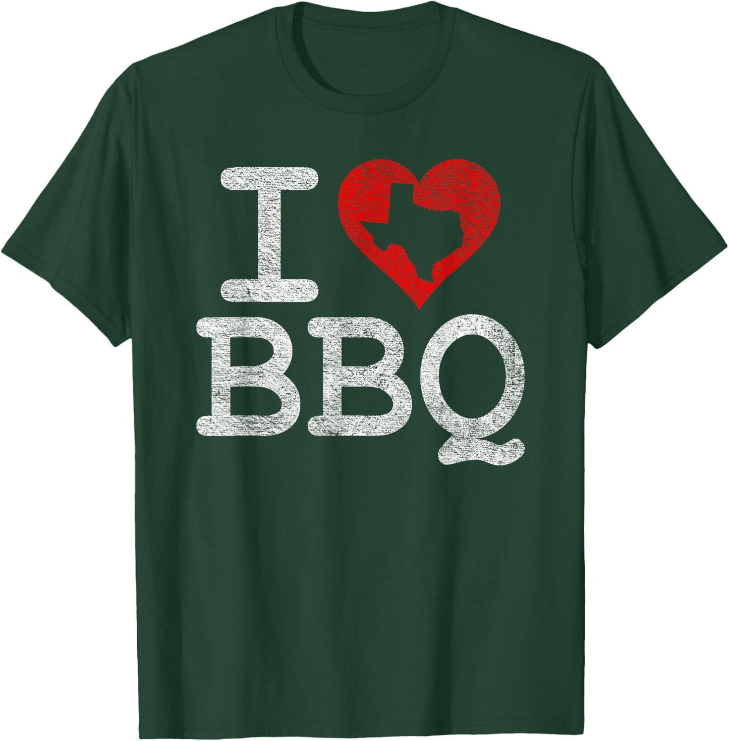 I Love Texas Bbq I Heart Barbecue Sauce Grill Smoker Fire T-Shirt - T-Shirt | Forest