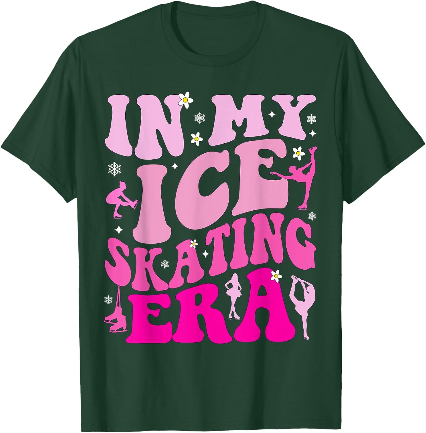 In My Ice Skating Era Skater Coach Figure Hockey Skate T-Shirt - T-Shirt | Forest