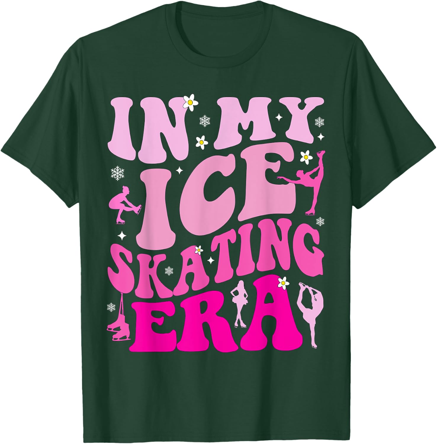 In My Ice Skating Era Skater Coach Figure Hockey Skate T-Shirt - T-Shirt | Forest