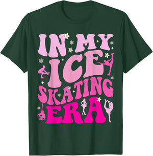 In My Ice Skating Era Skater Coach Figure Hockey Skate T-Shirt - T-Shirt | Forest