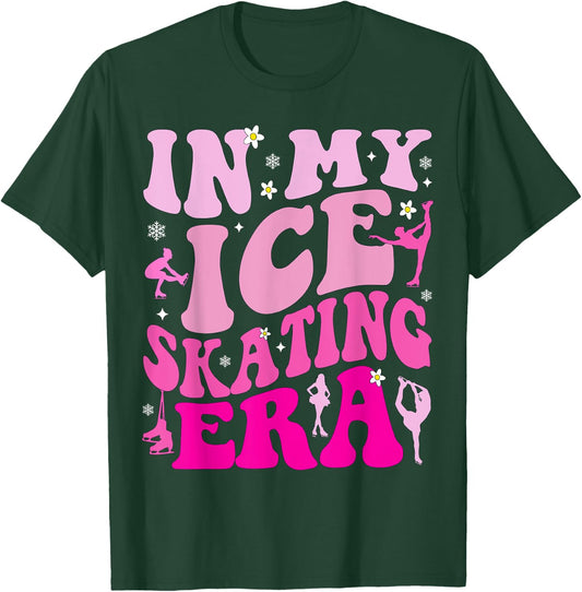 In My Ice Skating Era Skater Coach Figure Hockey Skate T-Shirt - T-Shirt | Forest