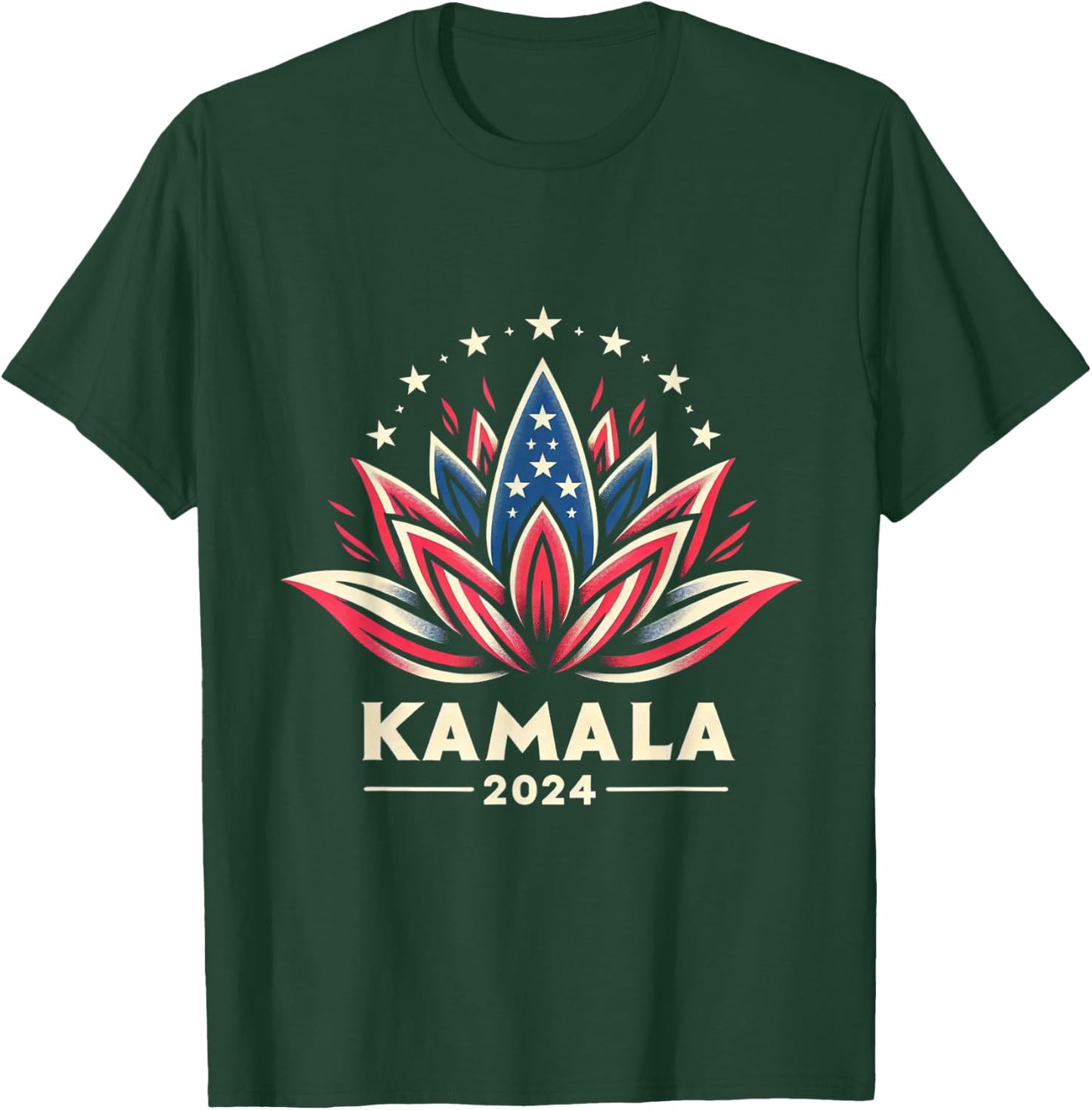 Kamala Harris 2024 Presidential Campaign American Lotus T-Shirt - T-Shirt | Forest