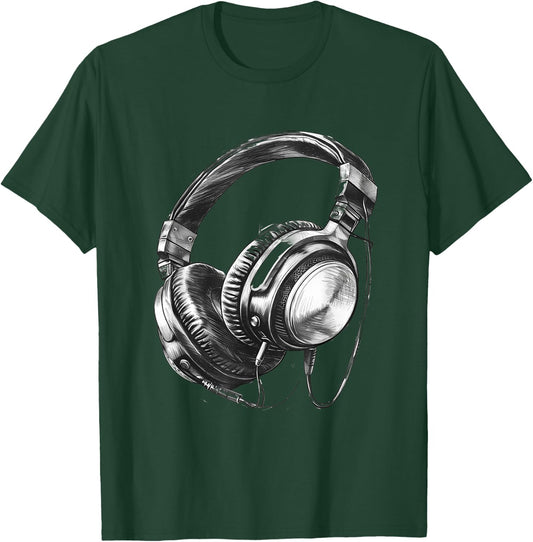 Headphones Music DJ Music Headphones House Headphone Lover T-Shirt - T-Shirt | Forest