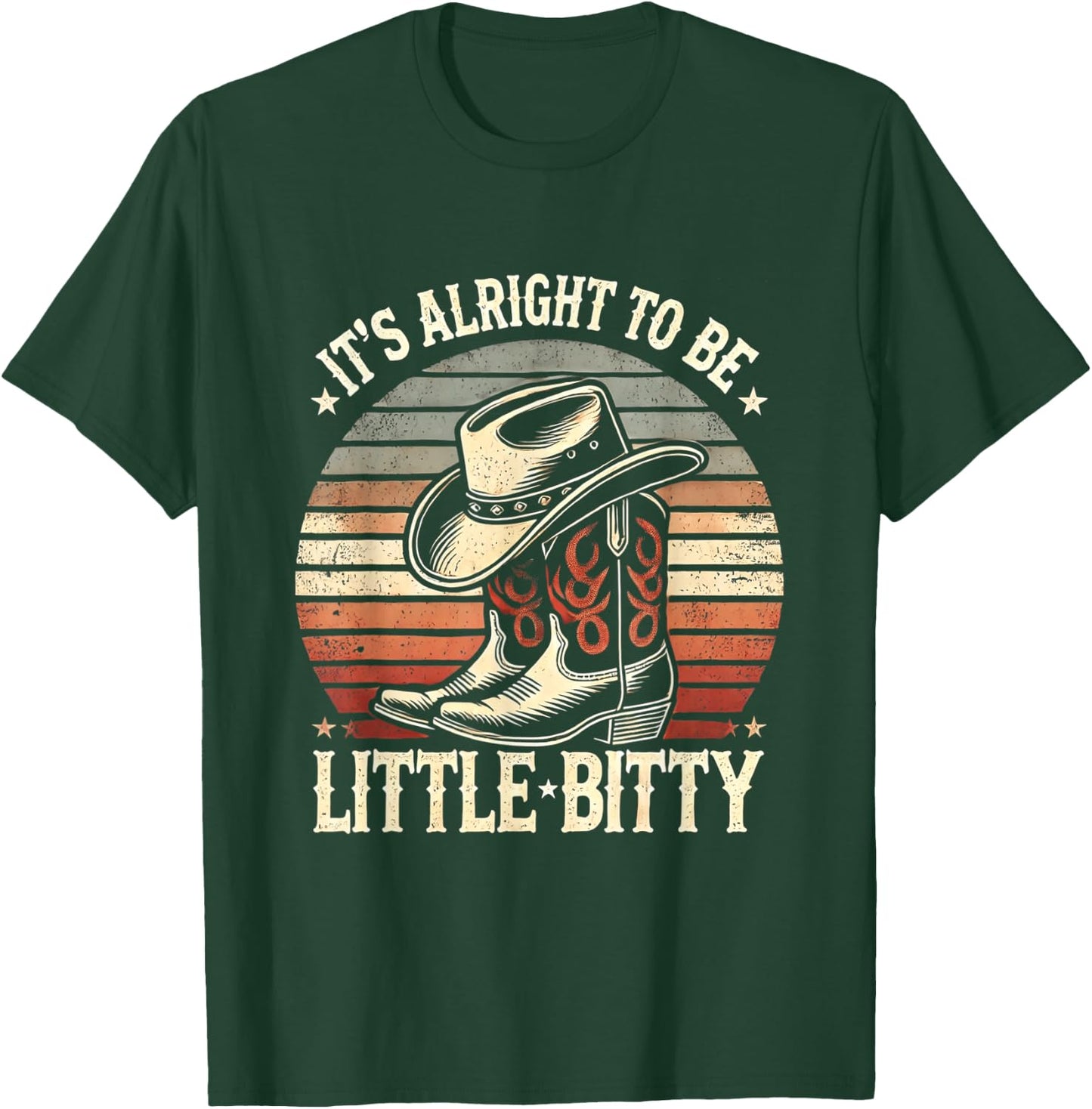 Retro It’s Alright To Be Little Bitty Country Music Toddler T-Shirt - T-Shirt | Forest